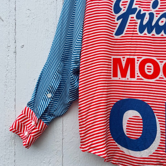 ME369 “Friday Mood On” Shirt | Size Small | 100% Viscose | Bold Print - Picture 6 of 7